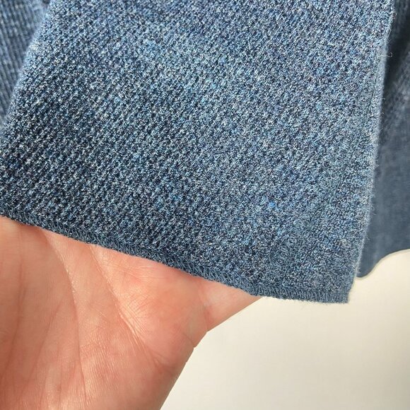 Vince Sz XL Men's Slim Fit Waffle Knit Long Sleeve T-shirt In H Spruce Blue - Picture 5 of 12